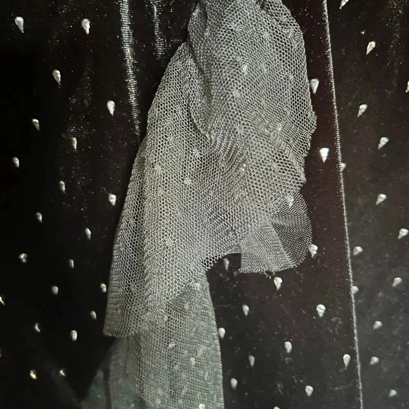 Black Velvet Wednesday‎ Dress Long Sleeves Witchy Size Medium - Picture 5 of 13